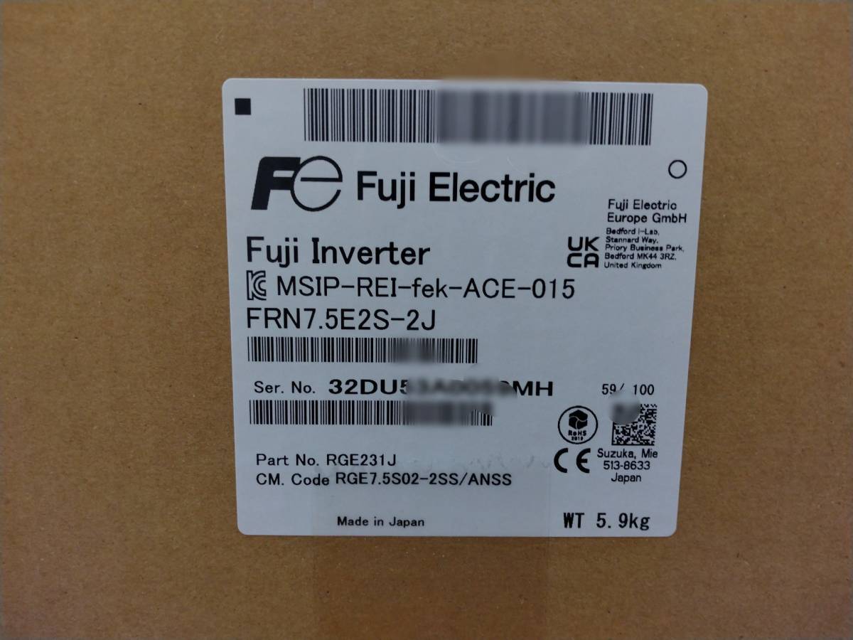 ☆新品未開封 富士電機製インバータ FRN7.5E2S-2J 1台☆ | veganutris
