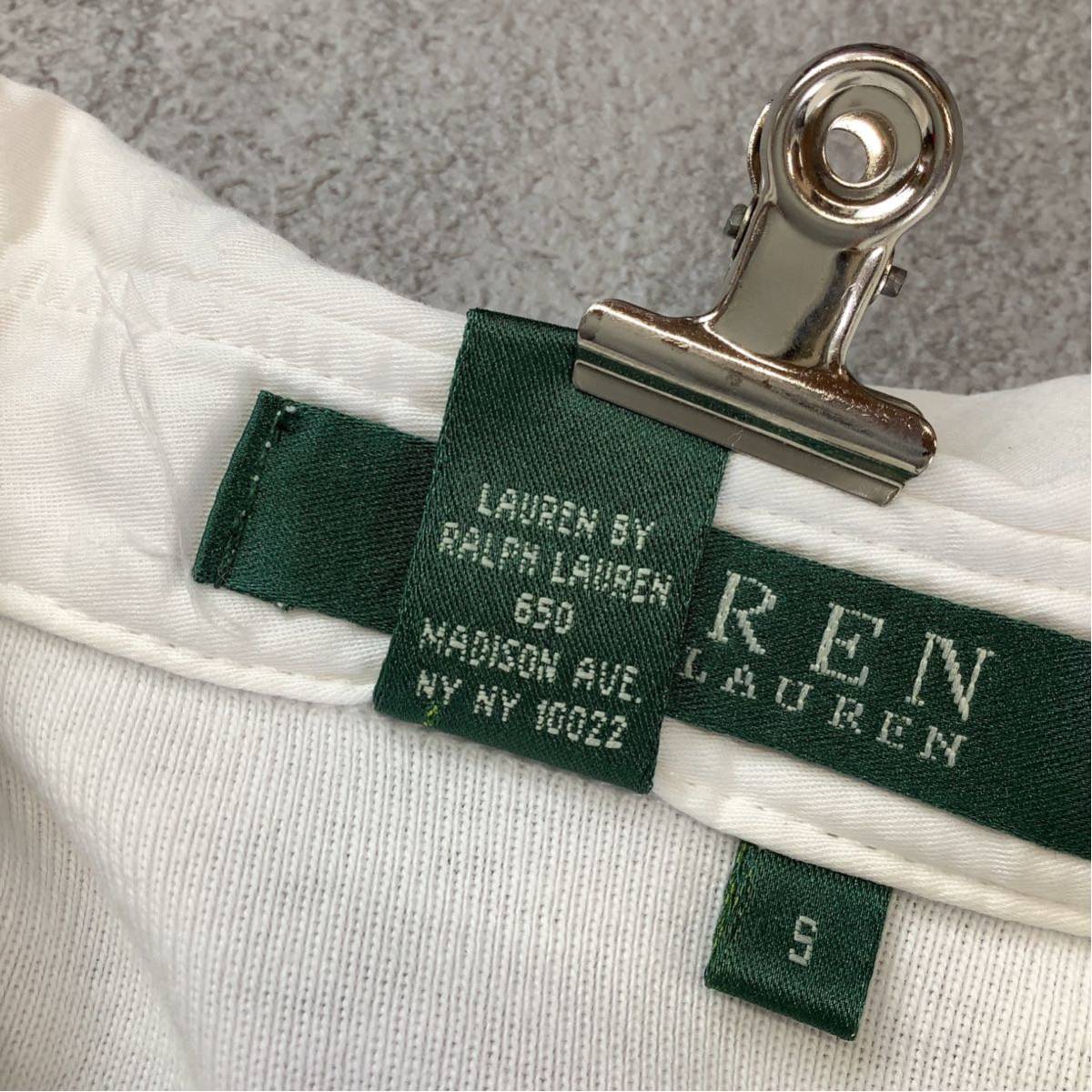 Lauren Ralph Lauren ローレン ラルフローレン 金ボタン ゴールドボタン 半袖 ポロシャツ レディース Sサイズ ホワイト_画像9