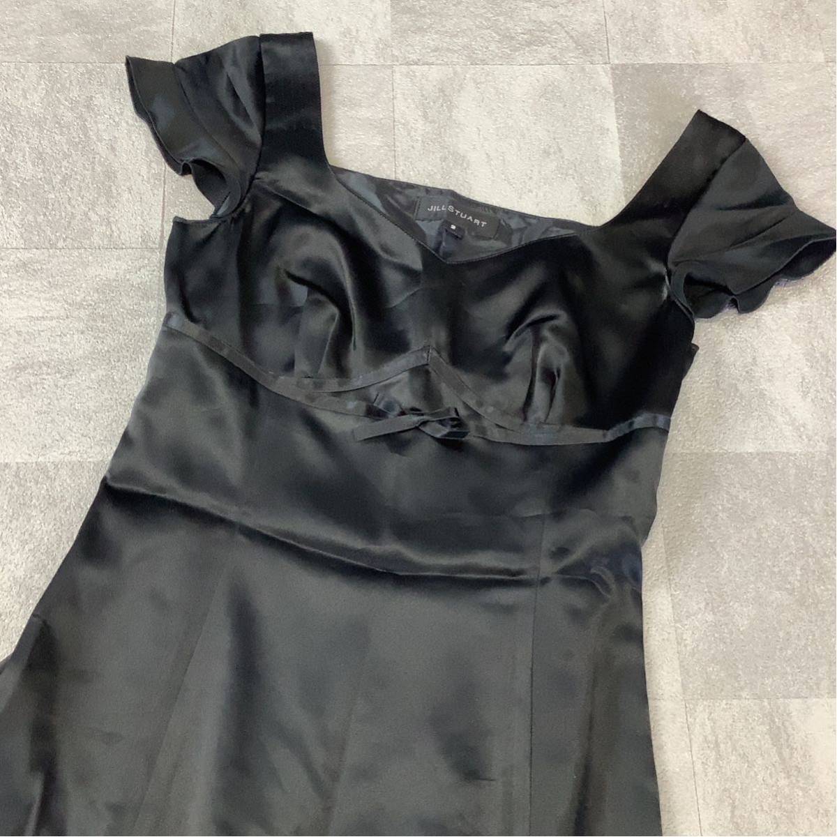  хорошая вещь JILL STUART Jill Stuart платье для торжеств вечеринка One-piece женский размер 2 M размер черный оборка One-piece 