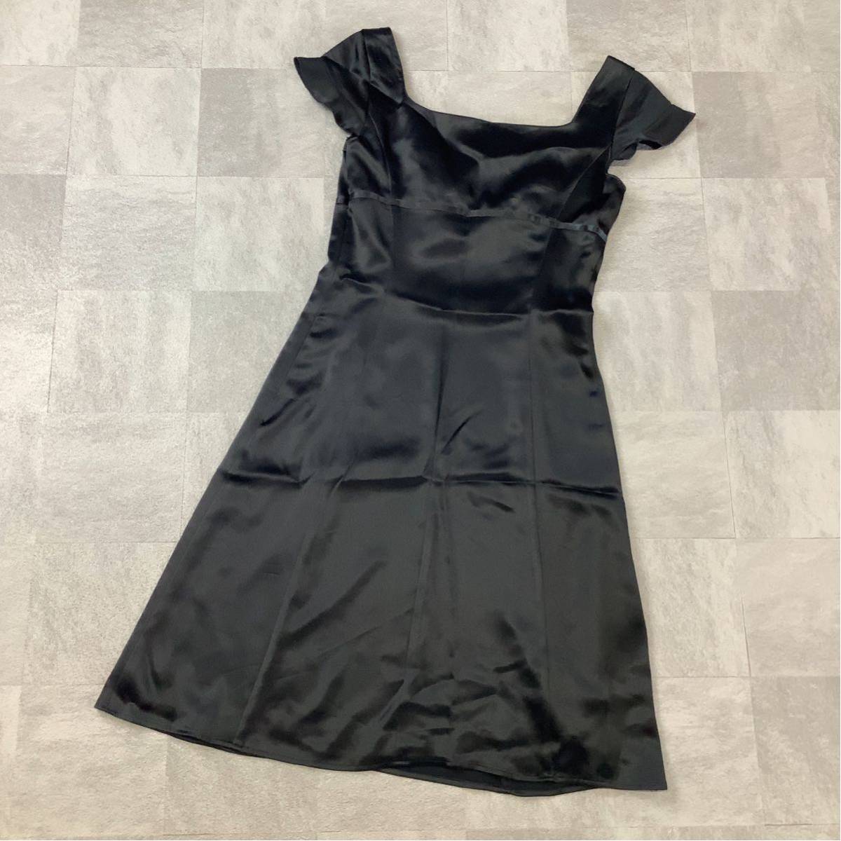  хорошая вещь JILL STUART Jill Stuart платье для торжеств вечеринка One-piece женский размер 2 M размер черный оборка One-piece 
