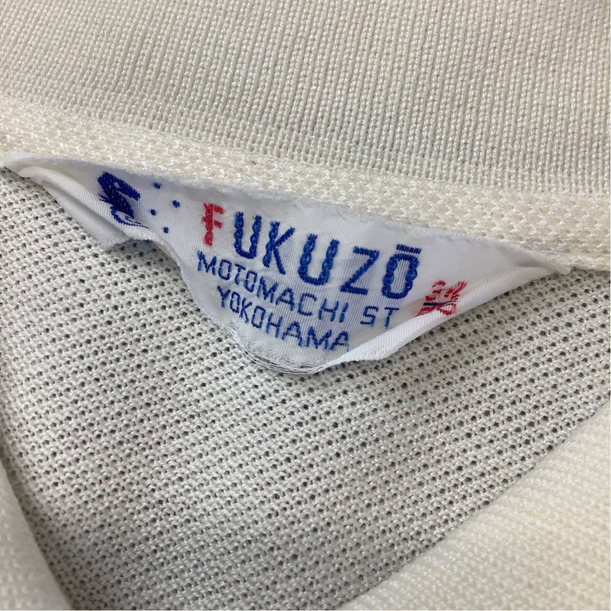 [ on goods Silhouette ] Yokohama origin block old shop fkzo-FUKUZO seahorse embroidery deer . polo-shirt with short sleeves lady's 34/86 ML corresponding white 