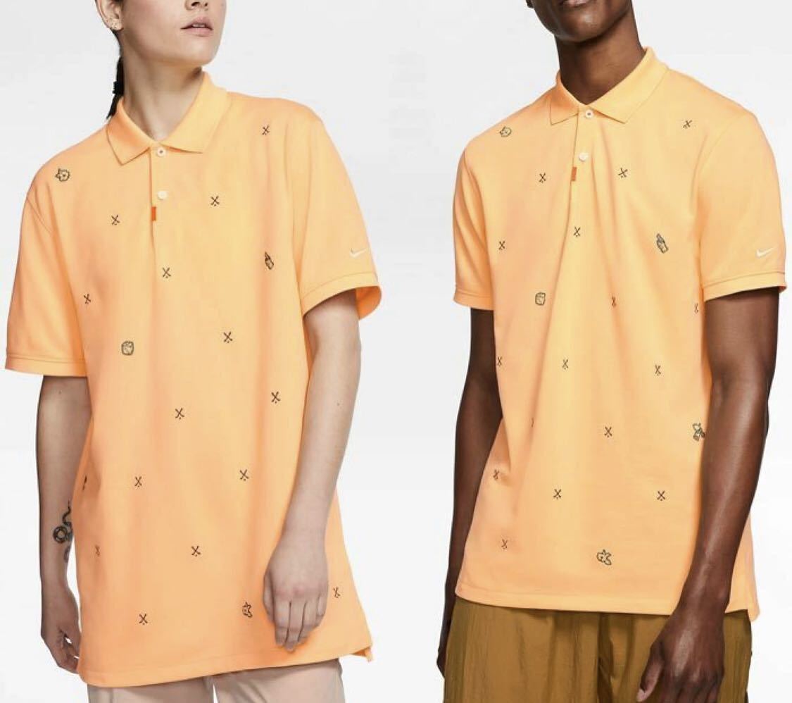 ▽新品【メンズL】 ライトブラウン NIKE GOLF ナイキ ゴルフ 総柄 DRI