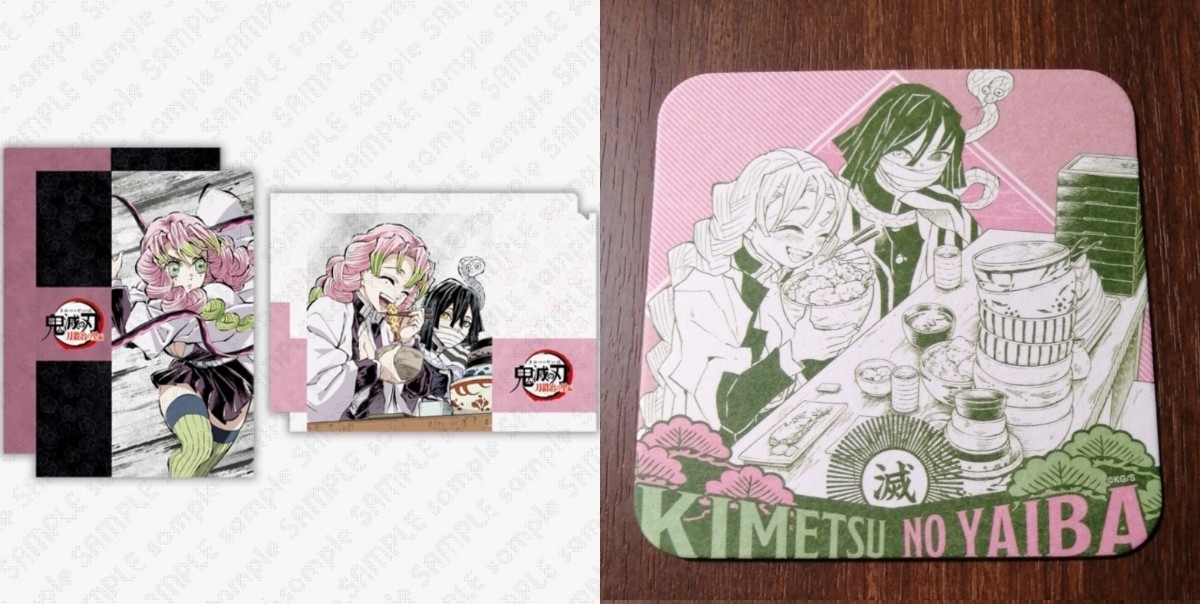 送料無料 新品未使用 鬼滅の刃 刀鍛冶の里編 甘露寺 蜜璃 伊黒 小芭内 おばみつ アイキャッチクリアファイル 10話 アートコースター