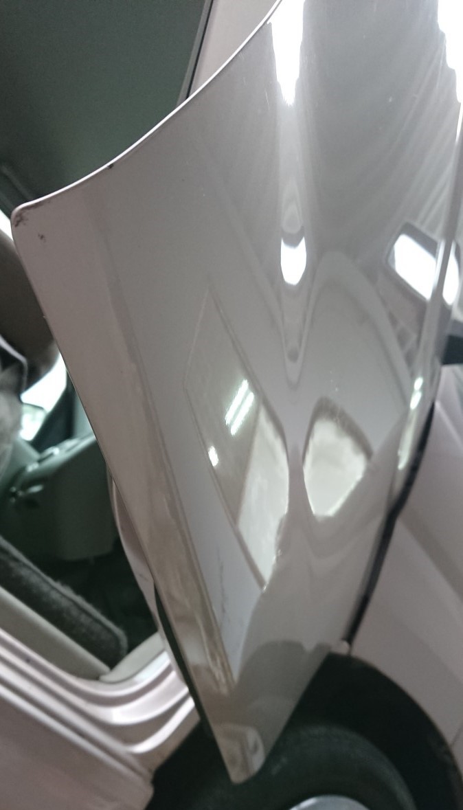ダイハツ アトレーワゴン カスタムターボ R S321G フロントドア 右 ガラス、ドアバイザー、内張、ヒンジ付 純正 COLOR T22_画像4