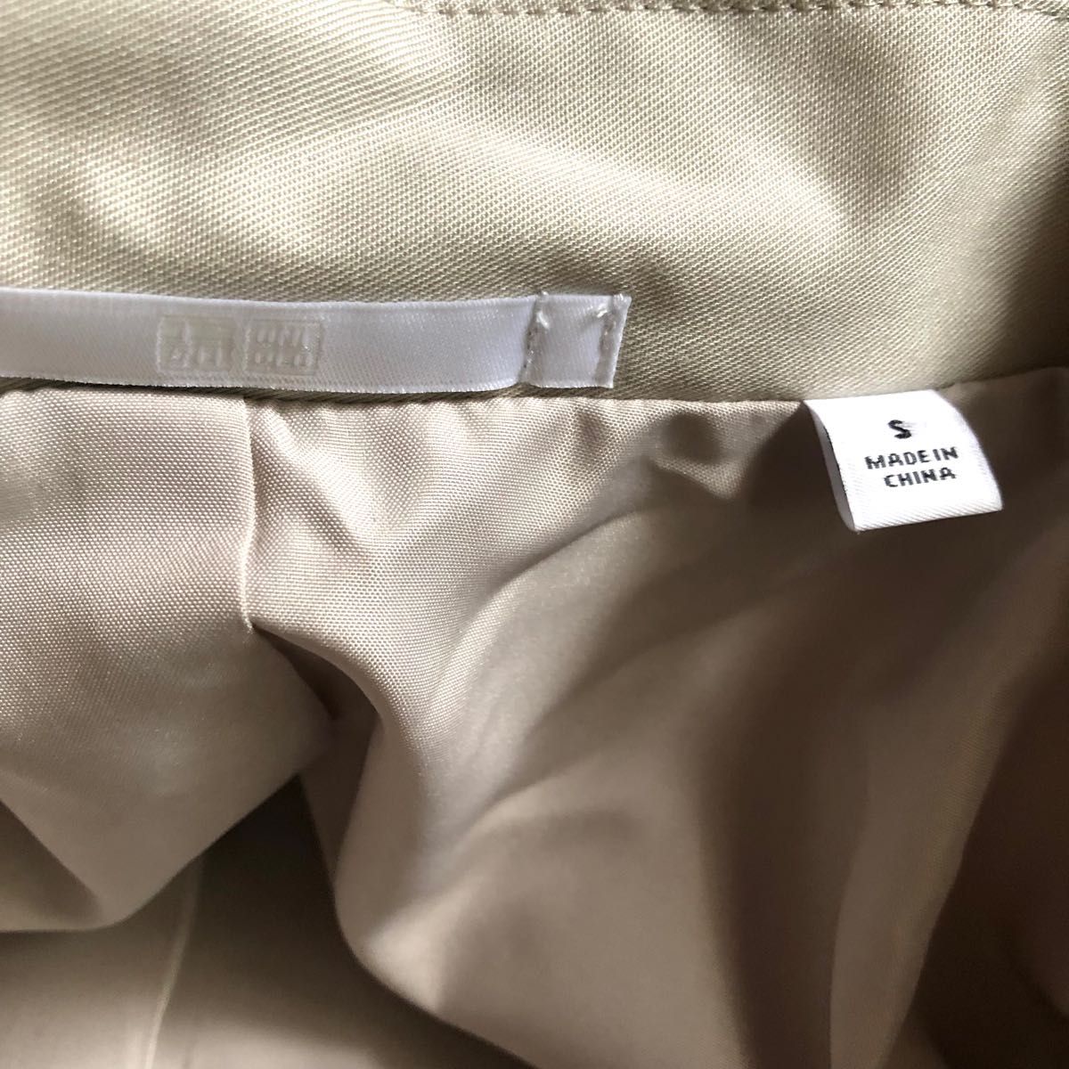 未使用】ユニクロ Uniqlo ドレープトレンチコート S ナチュラル 未使用】ユニクロ Uniqlo ドレープトレンチコート S ナチュラル