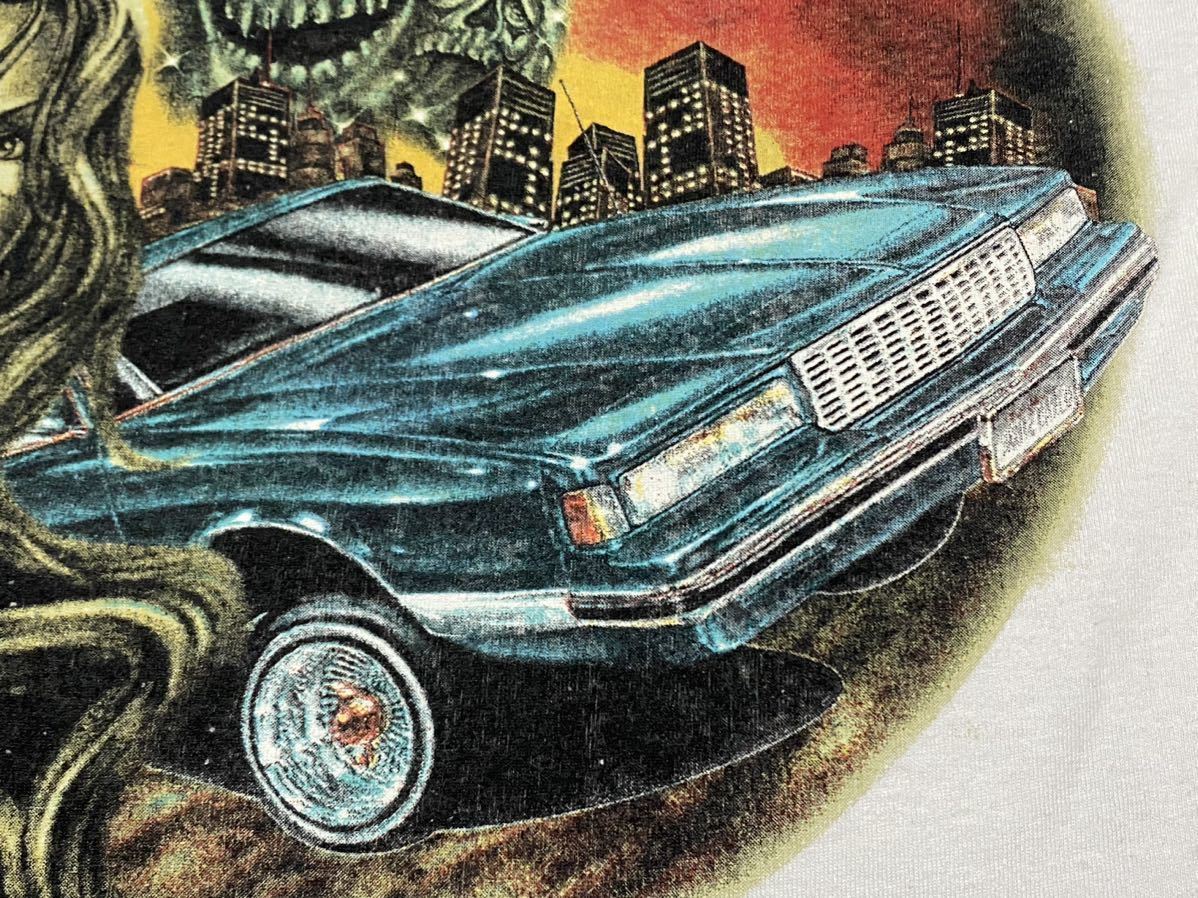 90's フルーツオブザルーム Nightmare ローライダー スカル レディ プリントTシャツ Mサイズ ビンテージ古着 lowrider チカーノ ギャング