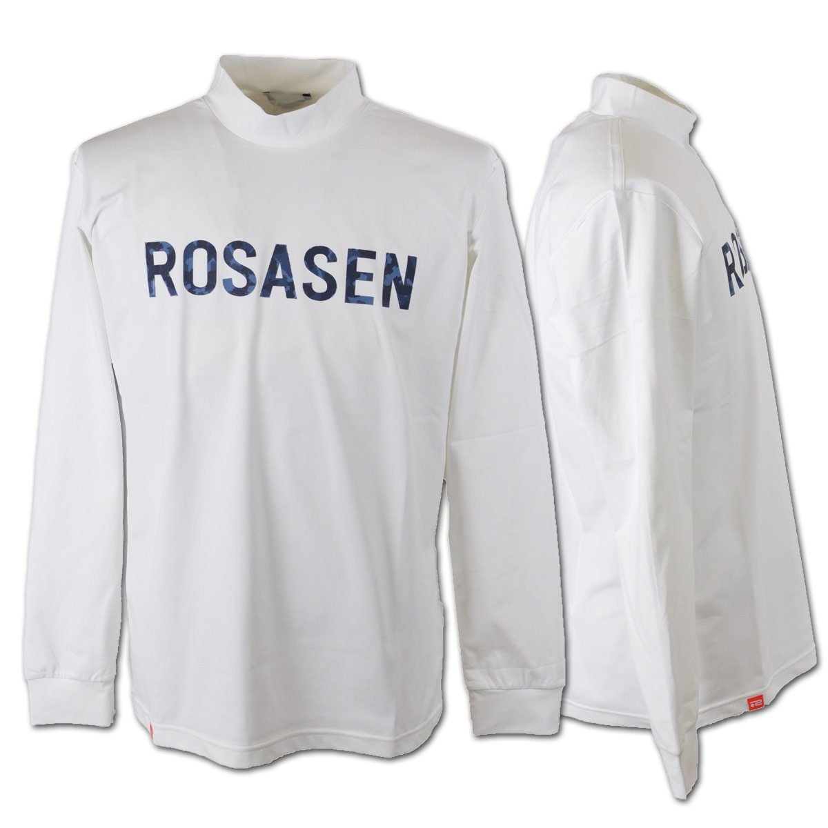 30%OFF【ロサーセン】メンズ 長袖ハイネックシャツ 白 M(48) 044-28211-05 ROSASEN ゴルフ かっこいい おしゃれ 上質素材 @_画像2