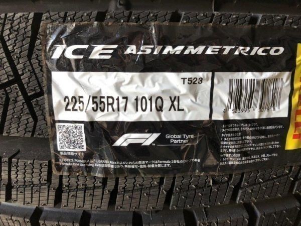 在庫1本のみ 送料無料 新品 (KA0075.8) 225/55R17 101Q XL PIRELLI ICE ASIMMETRICO スタッドレスタイヤ 2019年 225/55/17_画像1