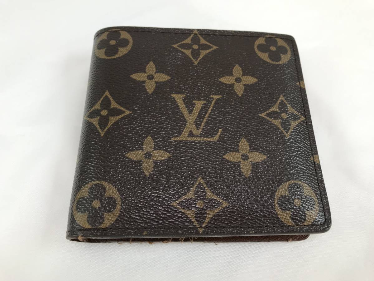 ☆LOUIS VUITTON ルイヴィトン M61675 ポルトフォイユマルコ 二つ折り財布 　♯184077-352_画像1