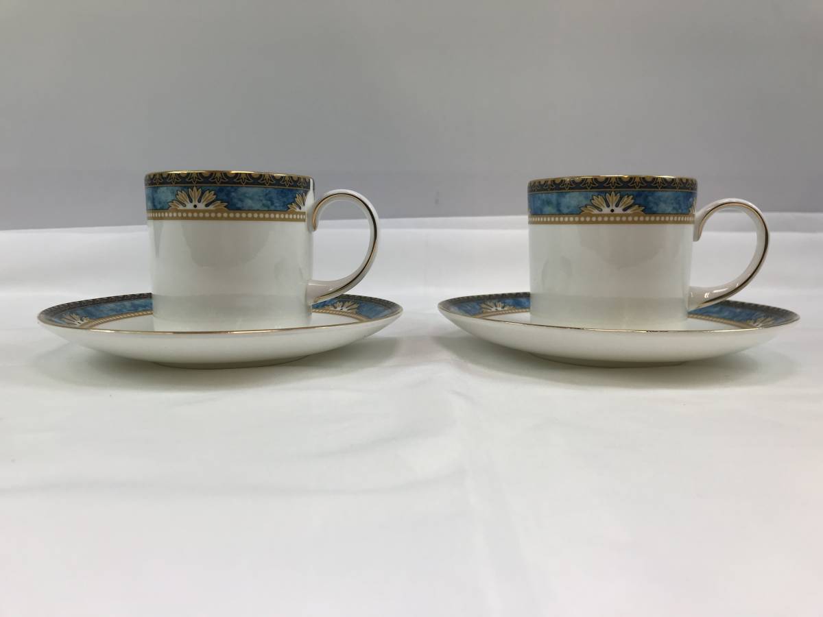 ☆【WEDGWOOD】 ウェッジウッド ボーンチャイナ CURZON 　デミタスコーヒーカップ＆ソーサー　2客　♯184095-152