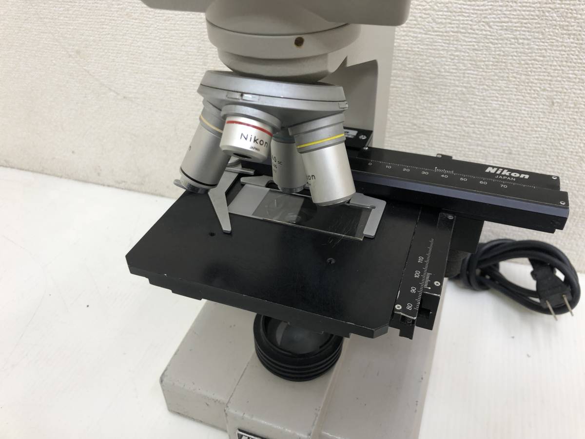 Nikon ニコン 生物顕微鏡 双眼 接眼レンズ x10倍 対物レンズ 4種 Nikon ニコン 生物顕微鏡 双眼 接眼レンズ x10倍 対物レンズ 4種