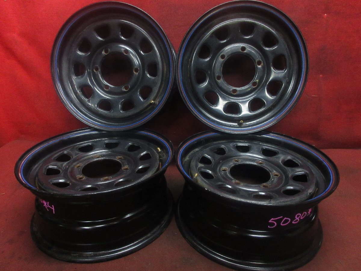 スチール ホイール 4本 DAYTONA デイトナ 15×6.5J 6穴 PCD 139.7 +38 ハブ径 110 200系 ハイエース ◆5080H-Q_画像1