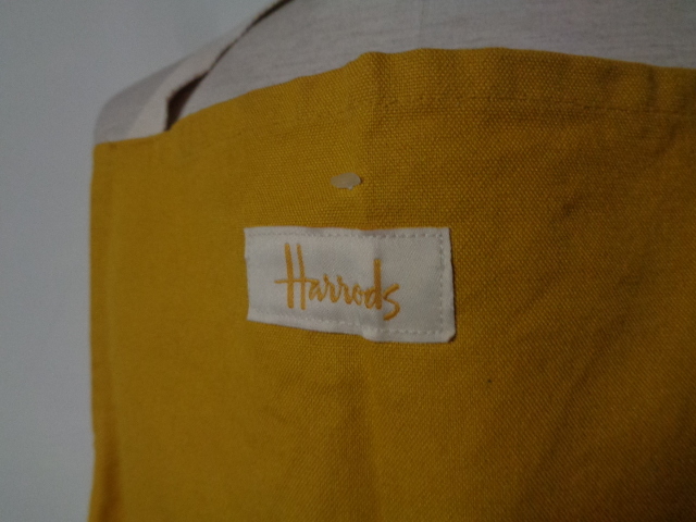 HAL Harrods Harrods cotton apron canvas mustard 