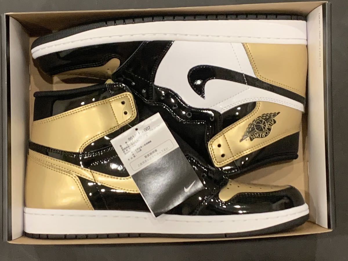未使用 27.5cm NIKE AIR JORDAN 1 RETRO HIGH OG NRG GOLD TOE 861428