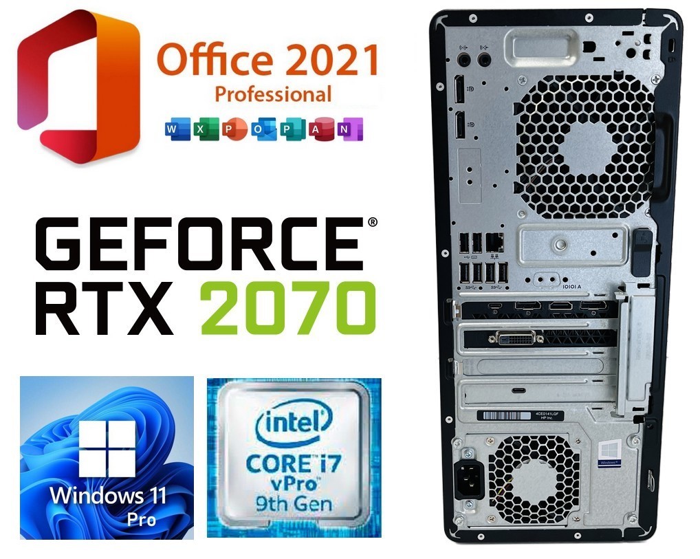 ◇GeForce RTX 2070搭載◇i7 9700◇新品M.2 NVMe SSD 500G + HDD 2TB