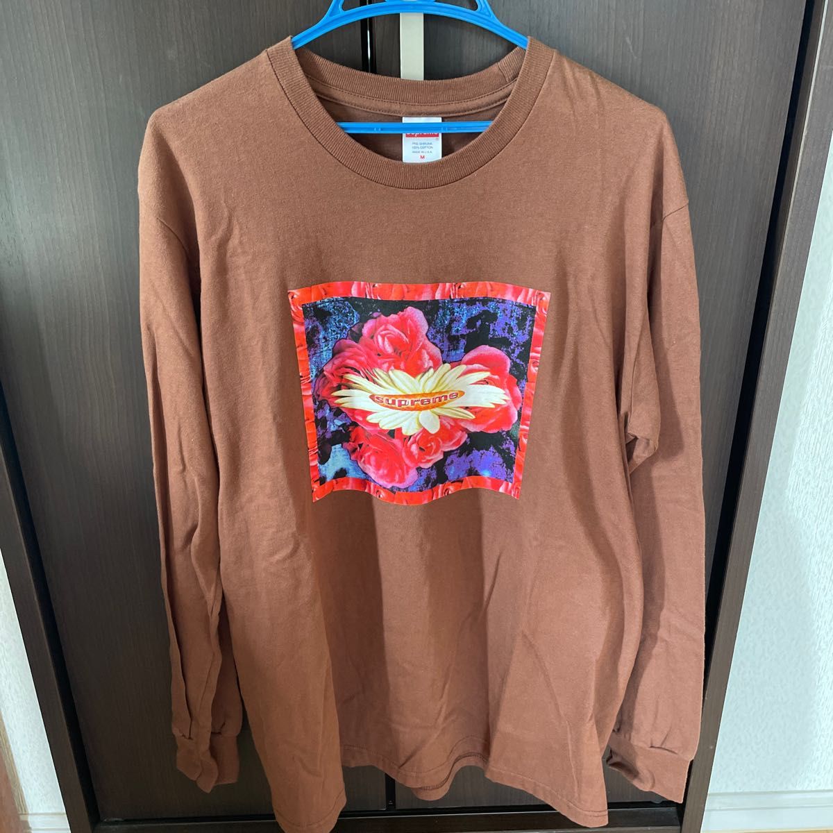 【Supreme】シュプリーム フラワーグラフィック ロングスリーブ クルーネック　Bloom L/S Tee 17AW ブラウン