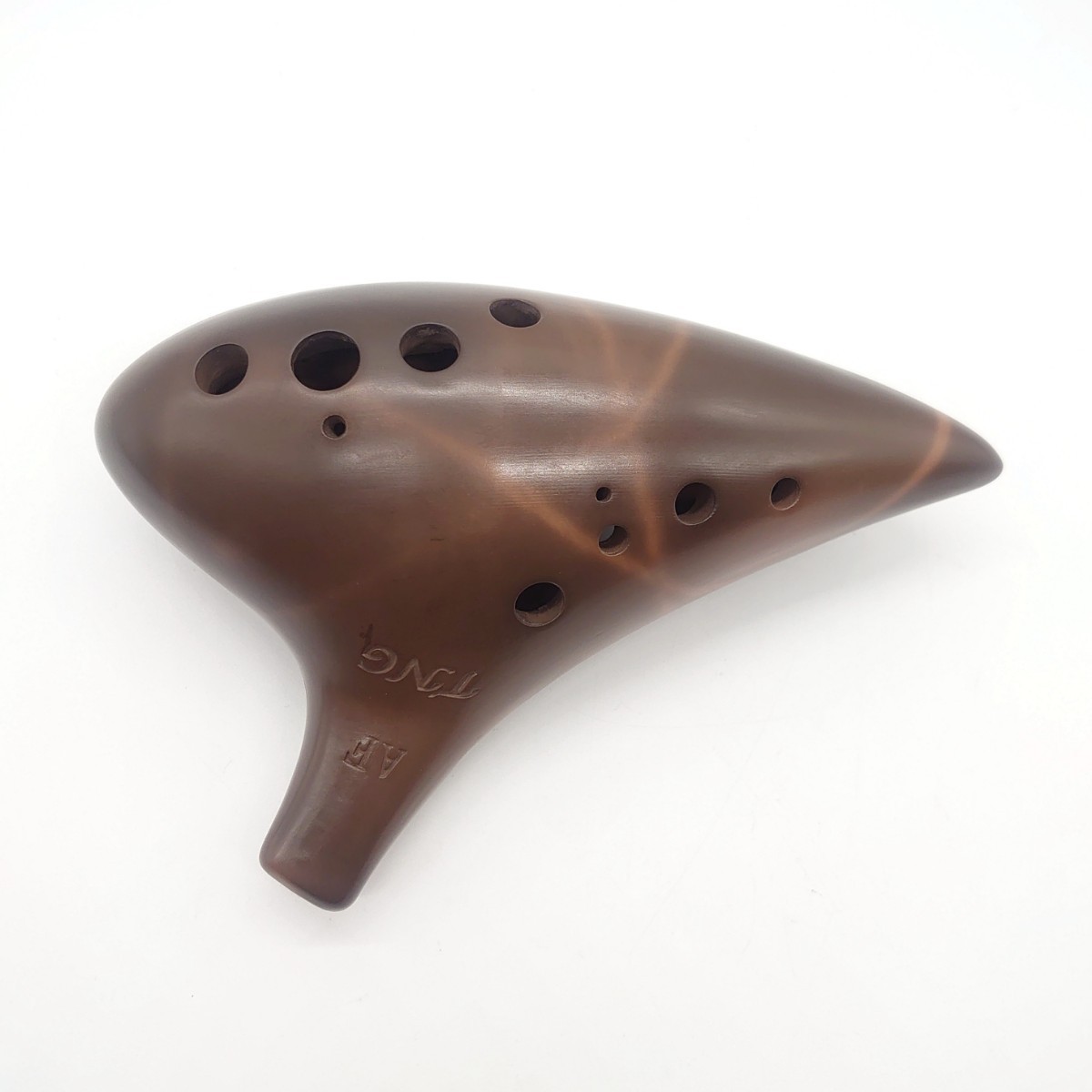 TNG ティーエヌジー アルト AF F管 F調 OCARINA オカリナ 紫砂 赤土 陶器 楽器 音楽 演奏 陶笛 海外製 ブラウン ブランド レア tp-23x614_画像1