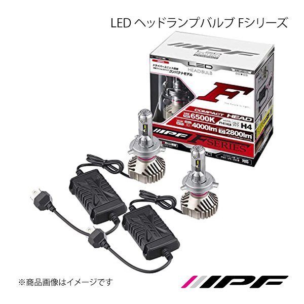 IPF LED ヘッドランプバルブ Fシリーズ ヘッドランプHIGH-LOW H4 6500K 4000lm/2800lm プレオ/プレオバン LA300#/LA310# F141HLB