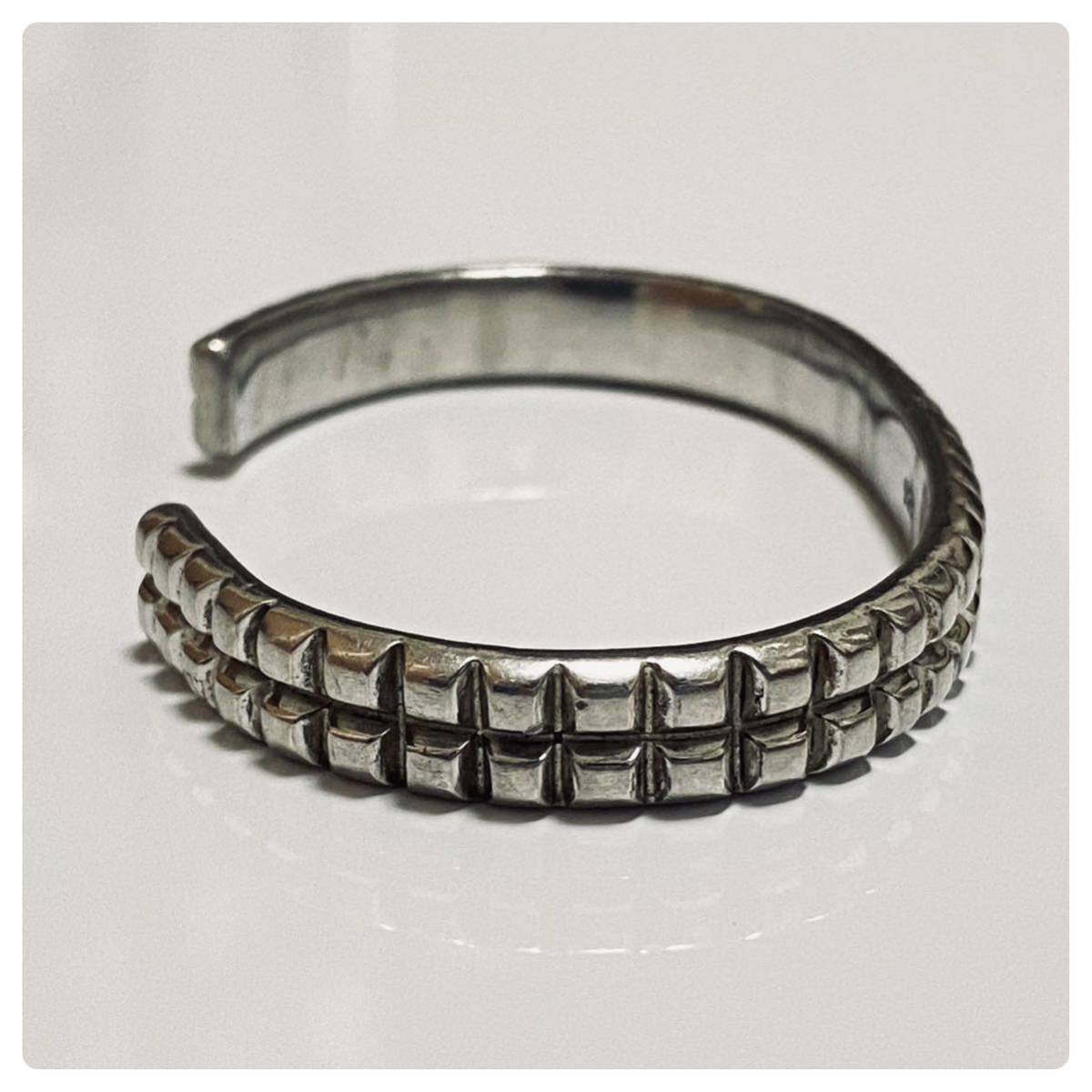 シルバー925 sterling スターリング デザイン バングル ブレスレット_画像2