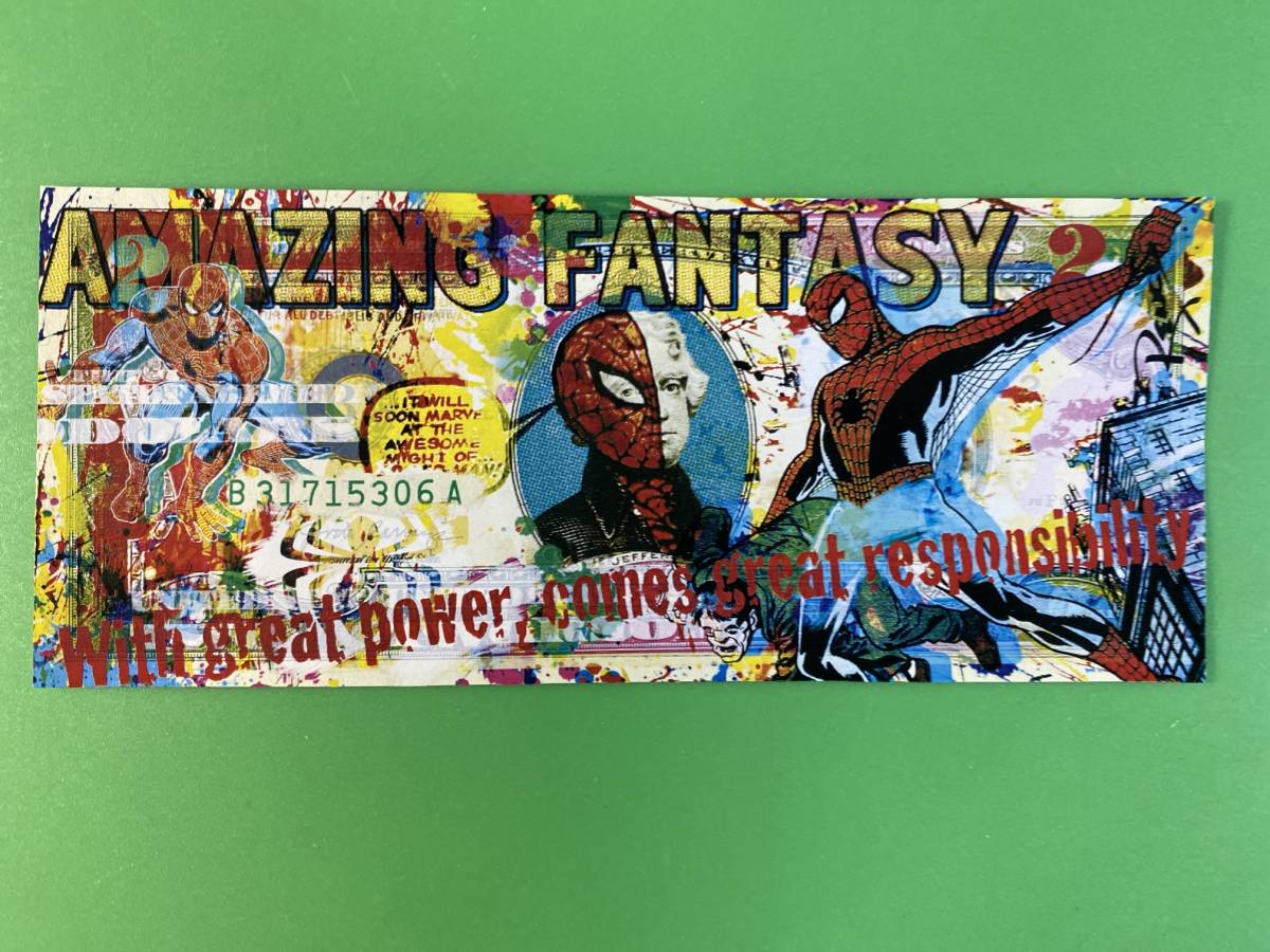 スパイダーマン アメリカ 2ドル札 バンクシー レンシー スパイダーマン アメリカ 2ドル札 バンクシー レンシー