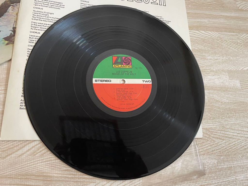 【US版】Led Zeppelin レッドツェッペリン Houses Of The Holy Atlantic SD 7255 US盤 LPレコード 1973年_画像3