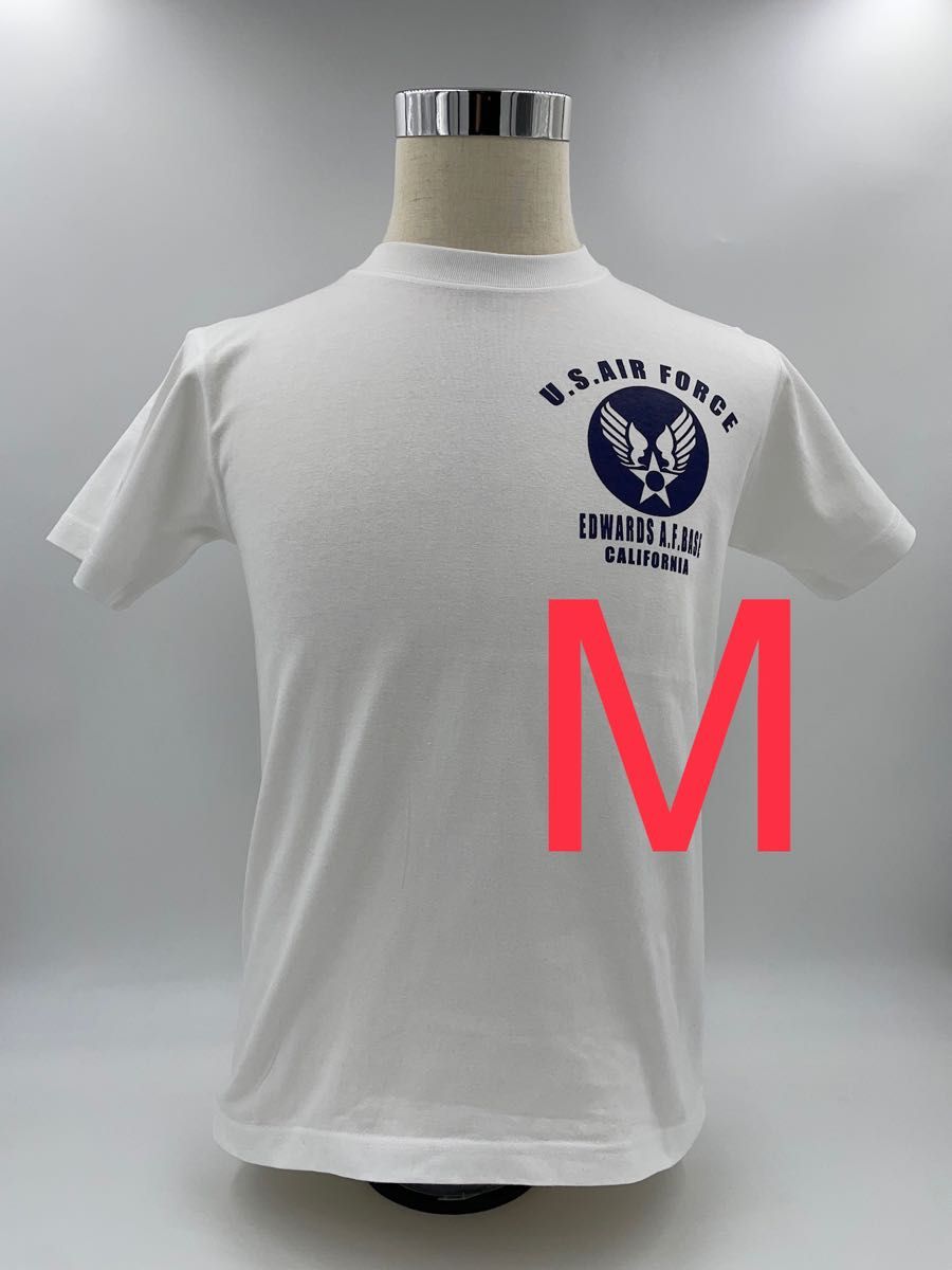 USAF 6.2オンス プレミアム Tシャツ　Mサイズ　ホワイト　プリント色　選べます！