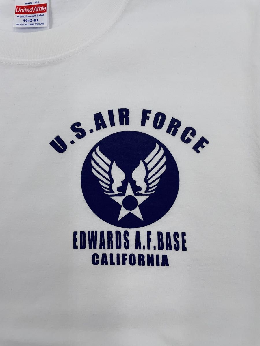 USAF 6.2オンス プレミアム Tシャツ　Mサイズ　ホワイト　プリント色　選べます！