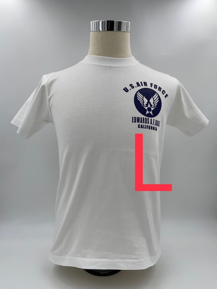 USAF 6.2オンス プレミアム Tシャツ　Lサイズ　ホワイト　プリント色　選べます！