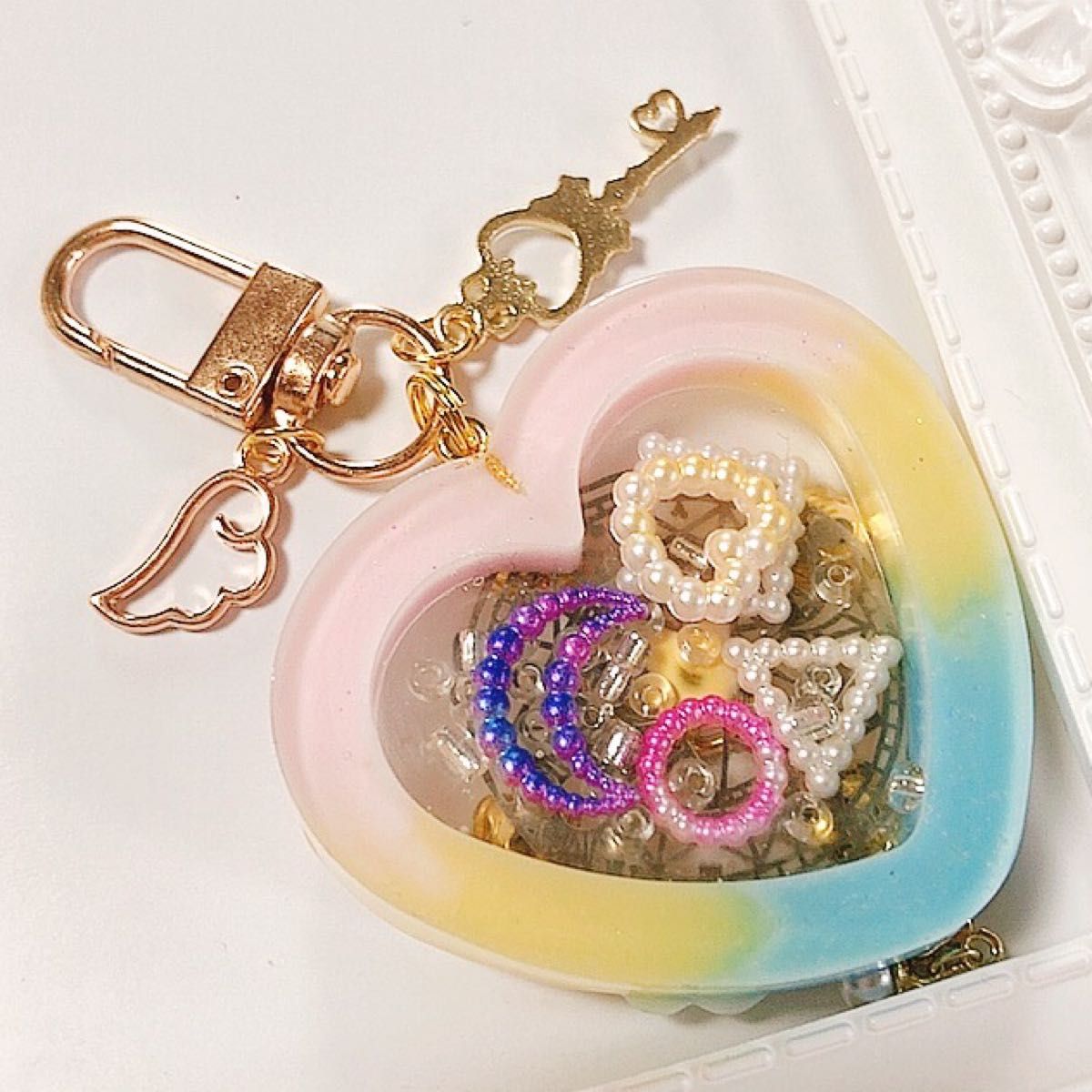 魔法少女マジカルパステル◆ハートシェイカー シャカシャカキーホルダー セーラームーン おジャ魔女 プリキュア ゆめかわいい 韓国