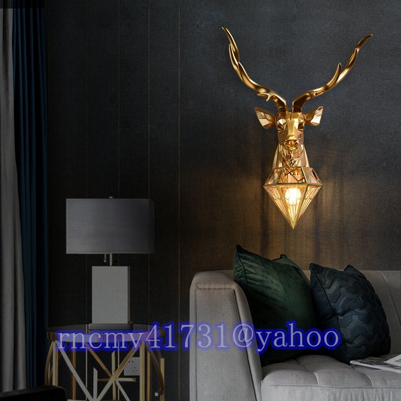 81SHOP」特売！北欧風ウォールライト鹿首 照明 室内装飾 ベッドサイド