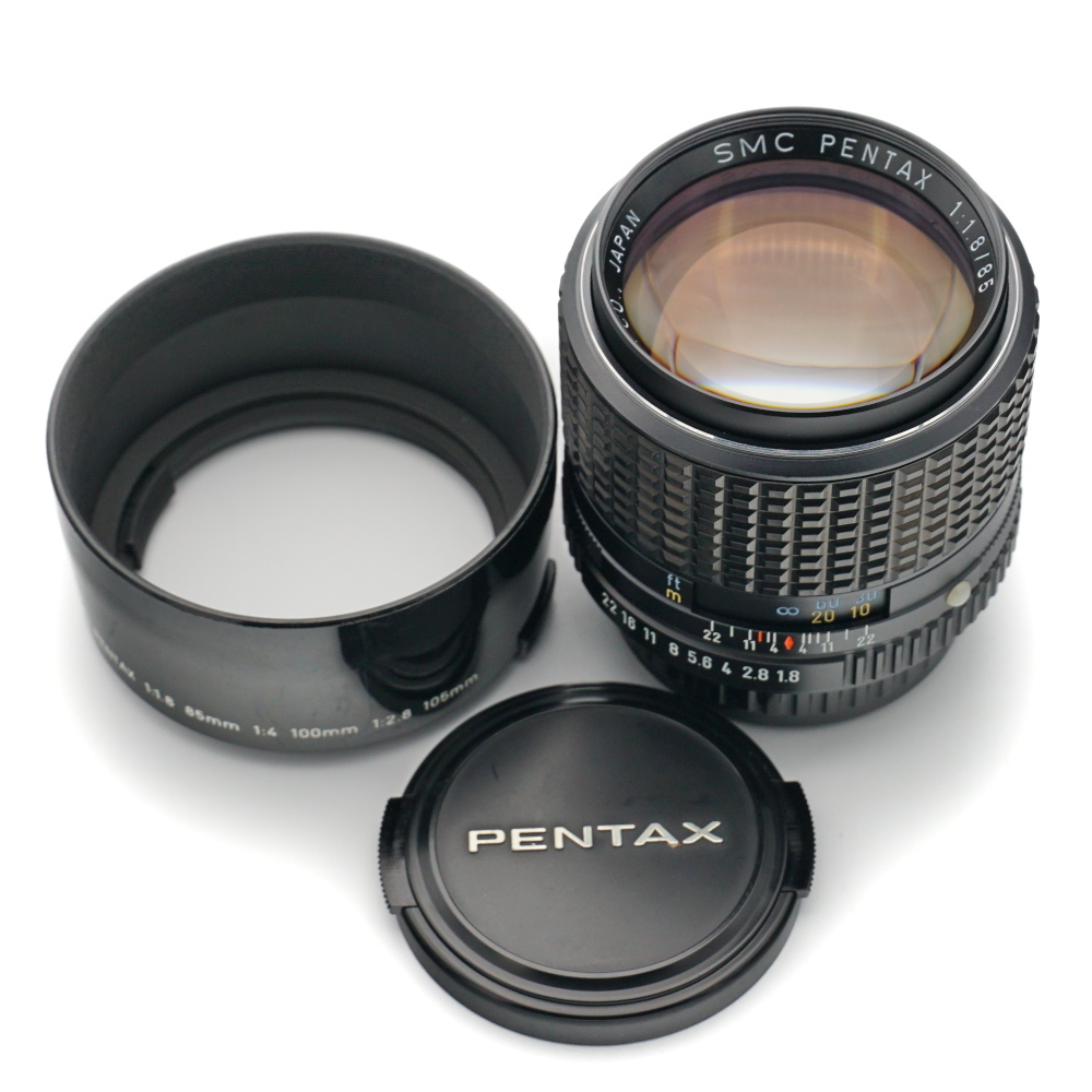レア 超美品 SMC PENTAX 85mm F1.8 フード付き ペンタックス Kマウント