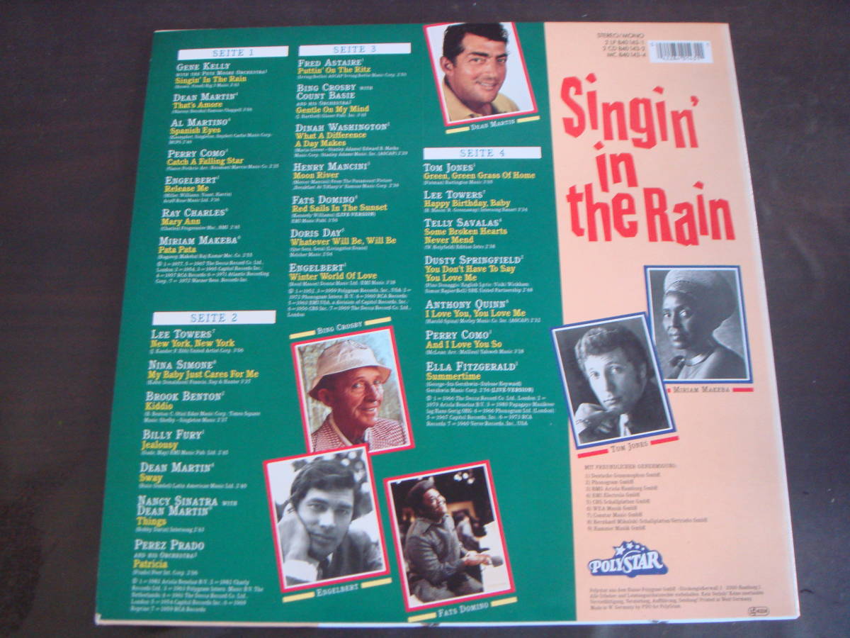 2LP　ドイツ盤　V・A/SINGIN'　IN　THE　RAIN　GENE　KELLY　DEAN　MARTIN　PERRY　COMO　RAY　CHARLES　TOM　JONES　DUSTY　SPRINGFIELD　_画像3