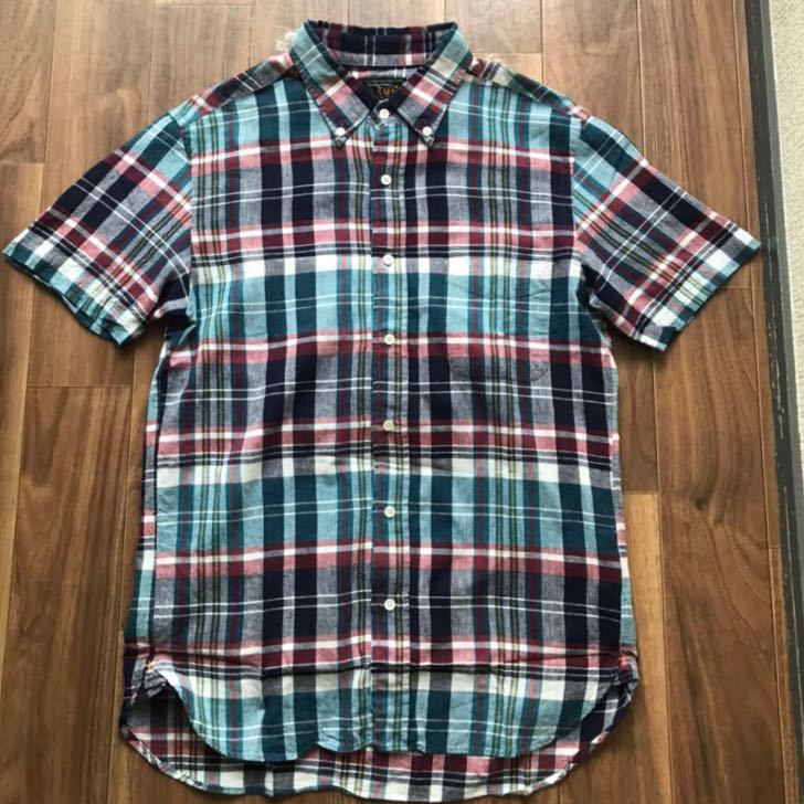 BEAMS PLUS / Short sleeve ma gong s check button down shirt 