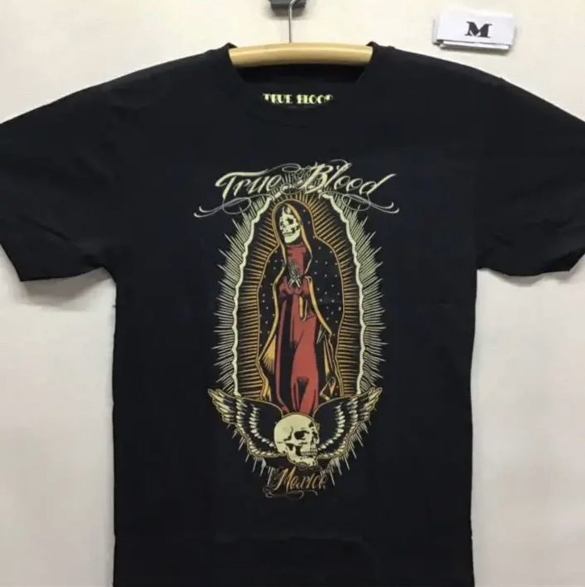 新品 バイク Ｔシャツ Mサイズ メキシコ サンタムエルテ 骸骨の聖母　バイカー ファッション　オートバイ