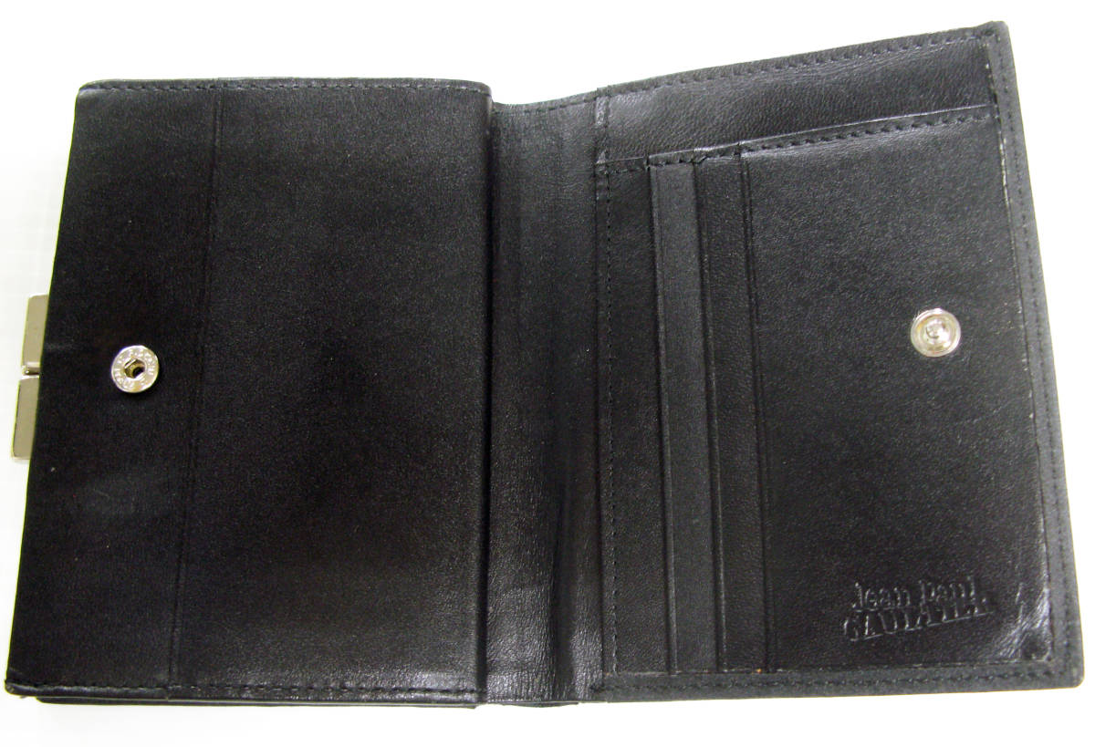 ジャンポール・ゴルチエ Jean Paul GAULTIER 90年代 二つ折り がま口 財布 Jean Paul GAULTIER Vintage 90's Metal Clasp Wallet_画像4