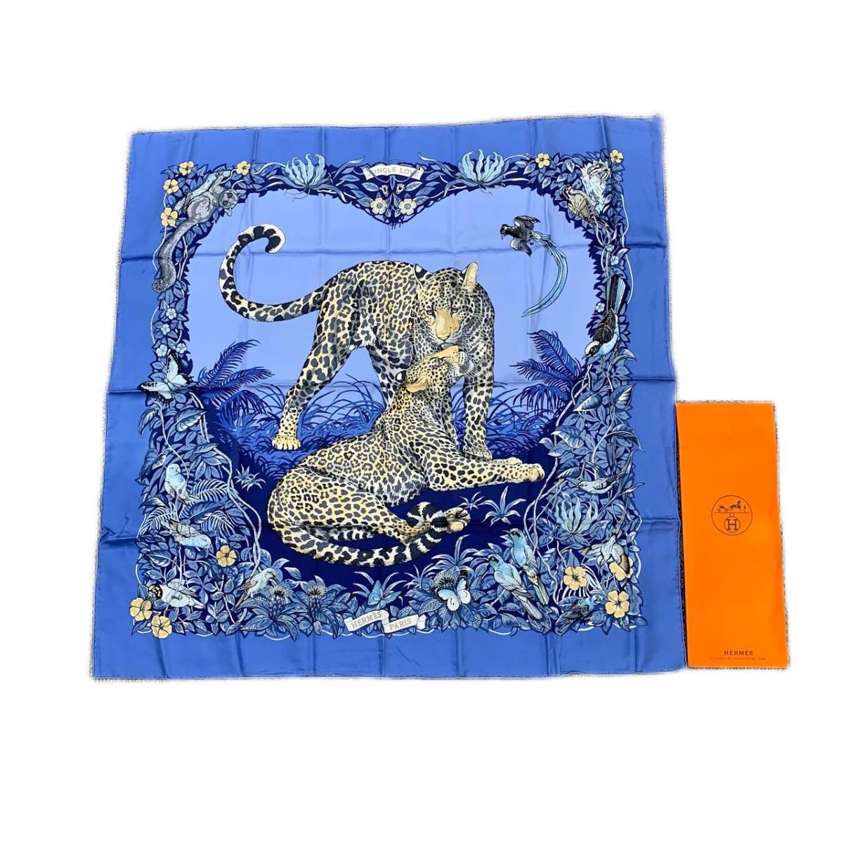美品】 HERMES エルメス カレ90 JUNGLE LOVE ジャングルラブ ジャガー