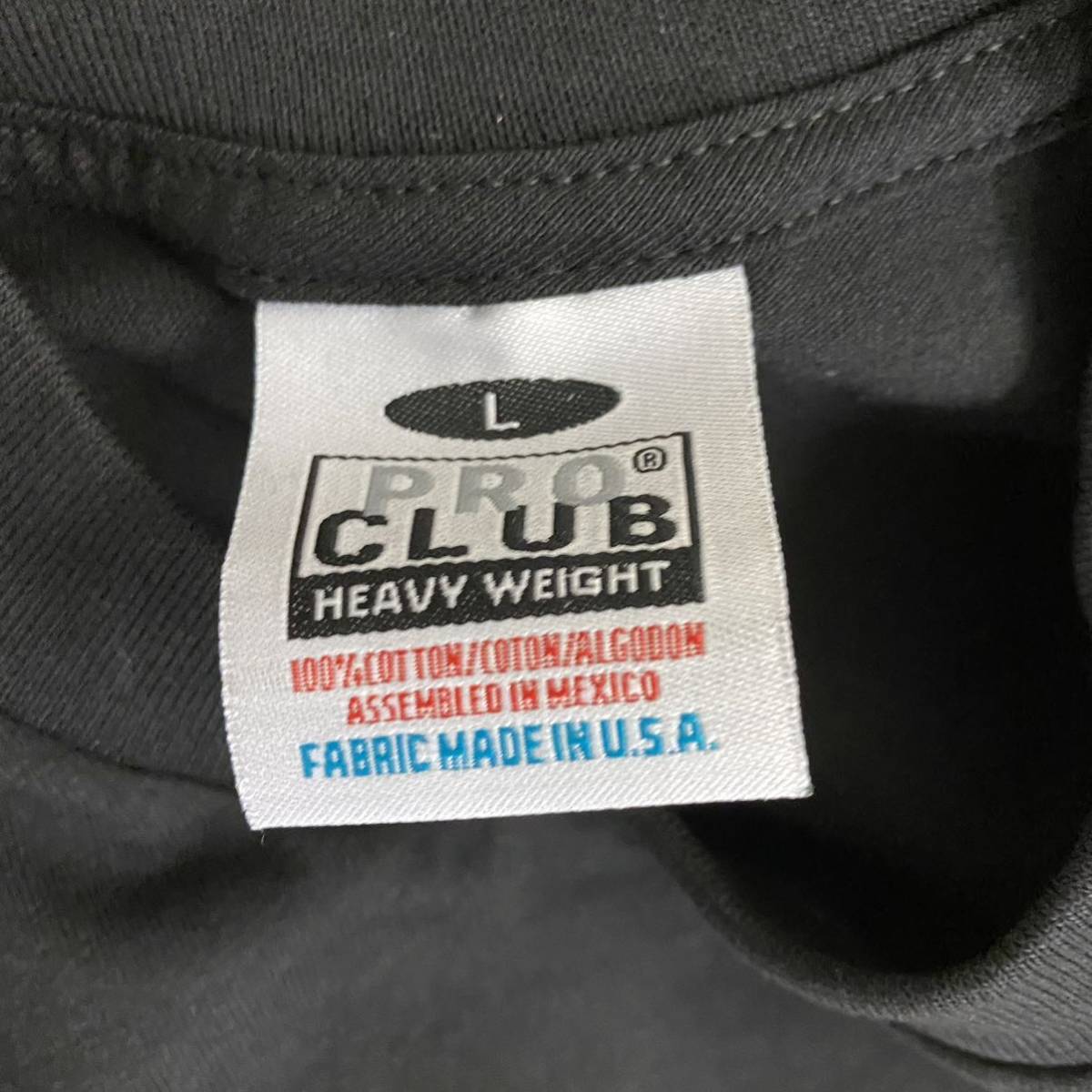 新品未使用 PROCLUB プロクラブ 6.5oz ヘビーウエイト 無地半袖Tシャツ 白黒2枚セット Lの画像6