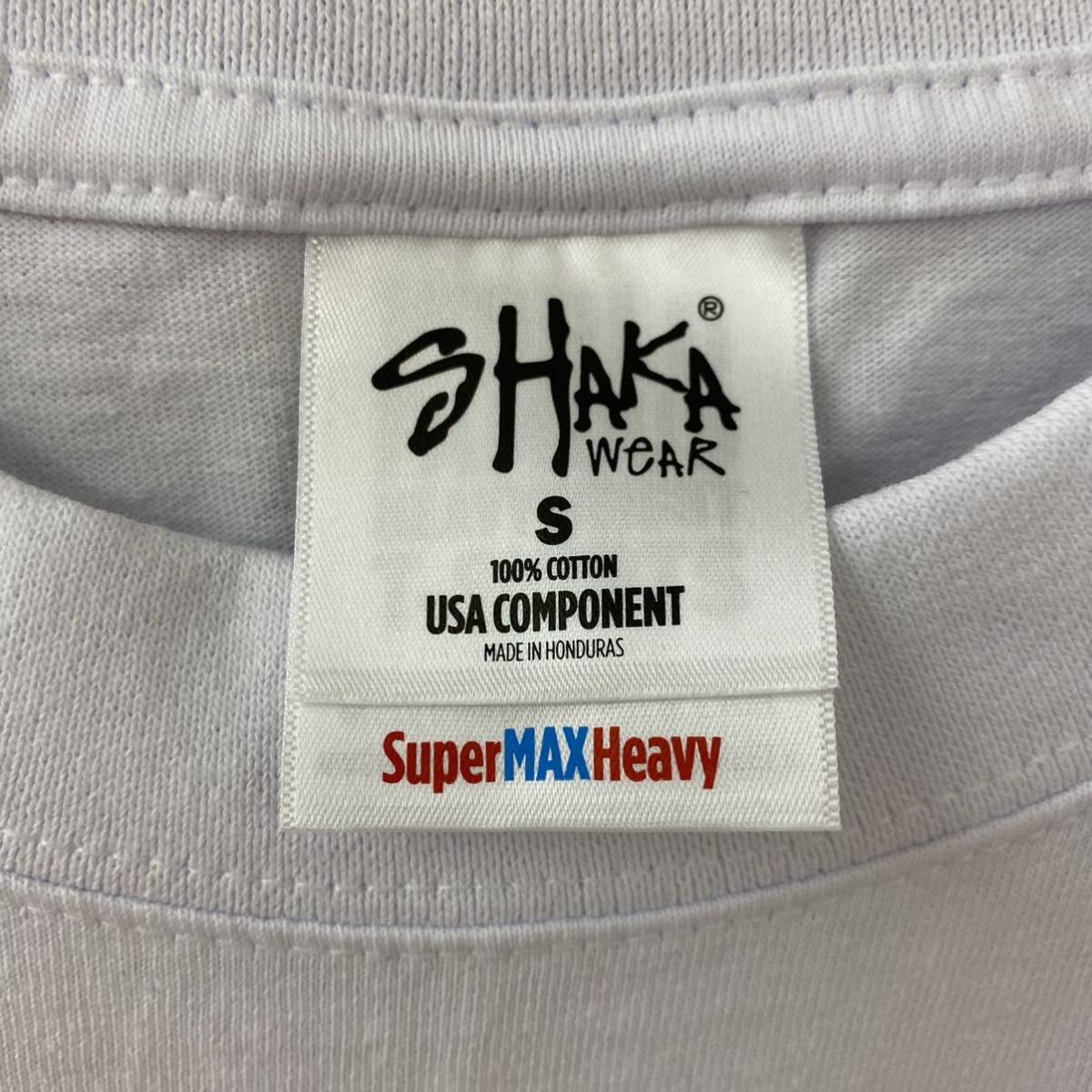 新品未使用 シャカウェア 7.5oz マックス ヘビーウエイト 無地 半袖 Tシャツ 白 Sサイズ 2枚 SHAKA WEAR ホワイト クルーネック_画像4