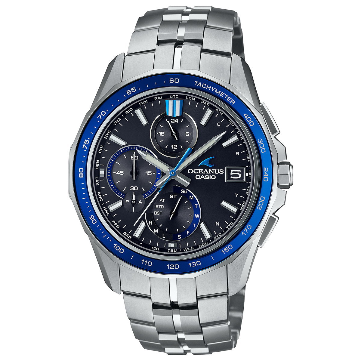 限定価格セール！】 CASIO OCEANUS MANTA タフソーラー電波 腕時計 黒