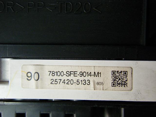 オデッセイ ABA-RB1 スピードメーター 　純正品番78120-SFE-901 管理番号Y8593_画像3