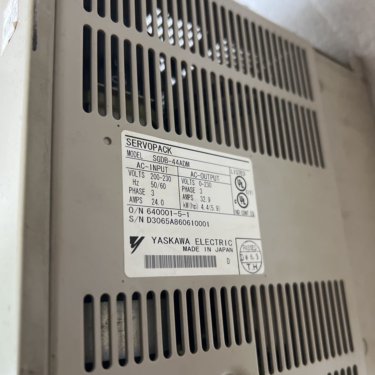 8500円 YASKAWA サーボパック SGDB-44ADM - スイッチング電源 8500円 YASKAWA サーボパック SGDB-44ADM - スイッチング電源