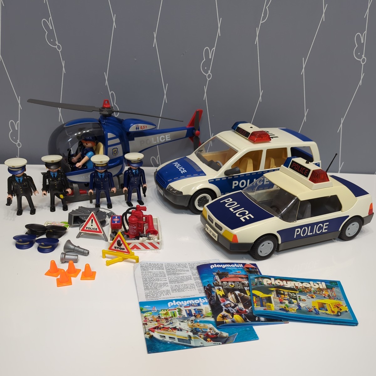 プレイモービル playmobil パトカー 警察ヘリまとめて フィギュア 3904