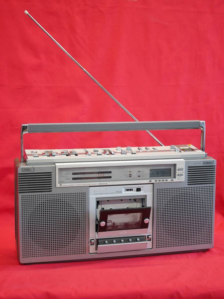 SONY CFS-D7 Sir-III FM/AMステレオ デジタル時計内蔵 ラジオカセットレコーダー 昭和レトロ ラジカセ【現状動作品】_画像10