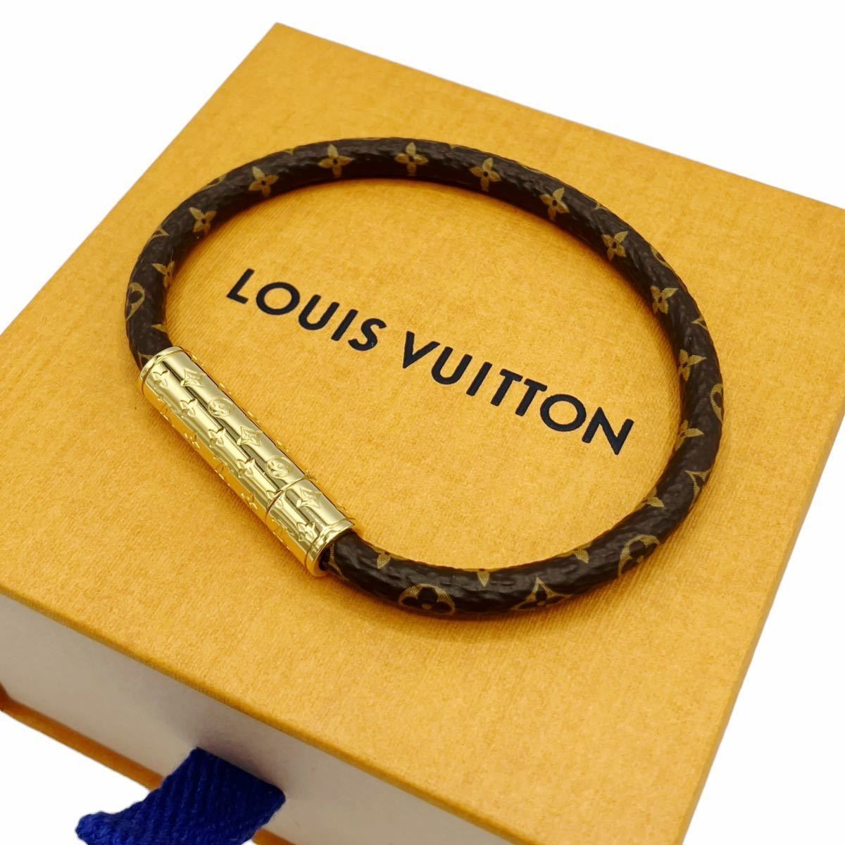 美品】ルイヴィトン LOUIS VUITTON M6334 モノグラム ブレスレット LV