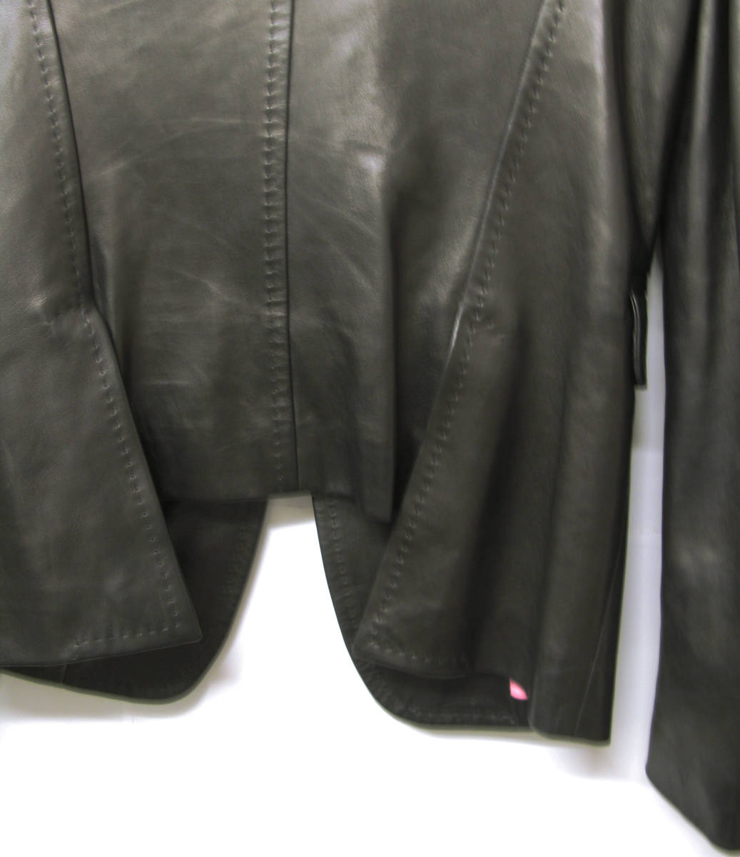 DSQUARED2 ディースクエアード レザー ジャケット 42 美品 （ 本革 DSQ2 DSQUARED2 Leather Jacket 42 MADE IN ITARY_画像4