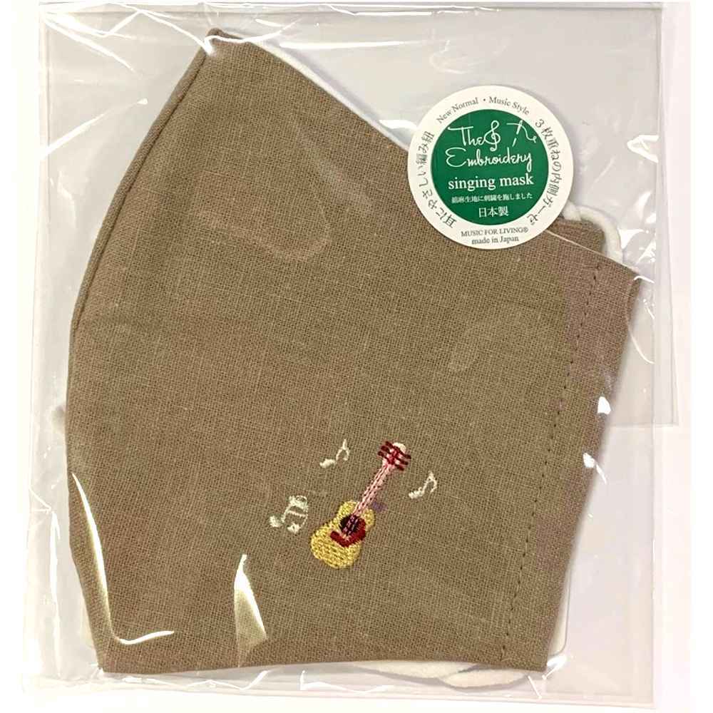 ★NAKANO ナカノ MSK160GGG 日本製 ギター柄 マスク グレージュ 洗って繰り返し使用可能 ★新品/メール便_画像1