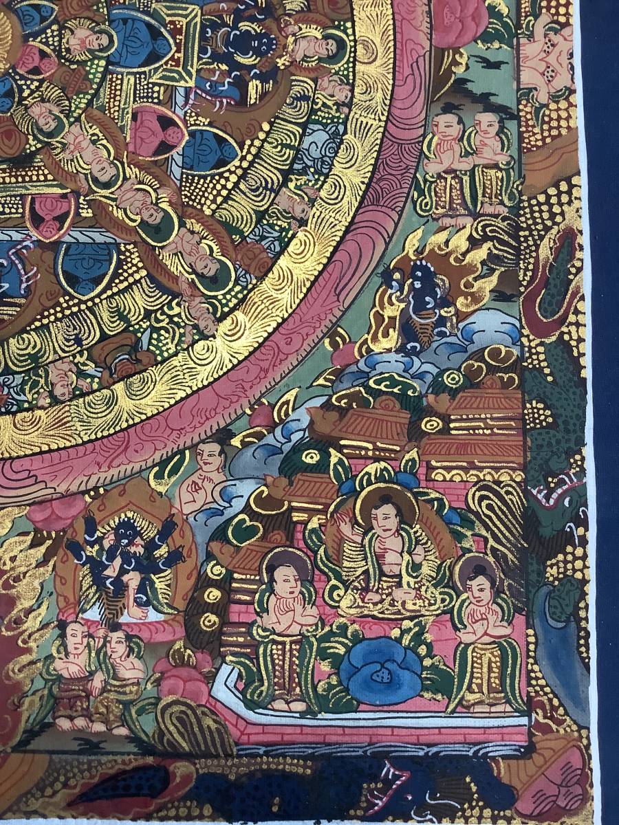 《 チベット密教　新品　1点物 》 手描き　タンカ　曼荼羅　マンダラ　49 Yahoo!フリマ（旧） 5