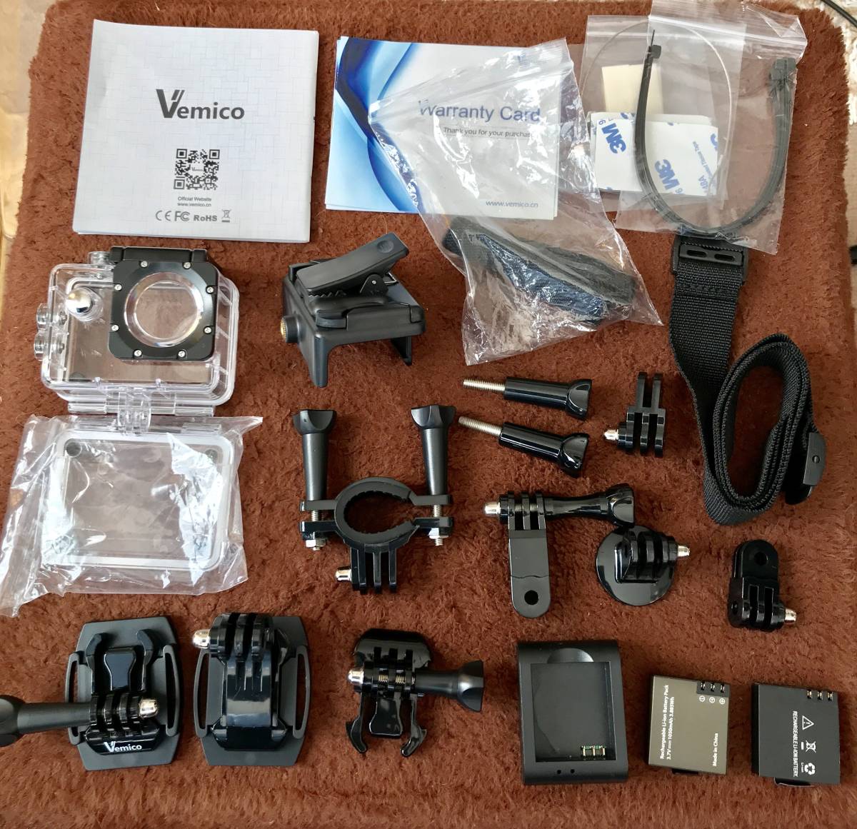 [ battery 5 piece! Afterparts attaching!]Vemico action camera 4K WIFI 1600 ten thousand pixels 1080P 2 inch liquid crystal 170 times wide-angle 40m waterproof 