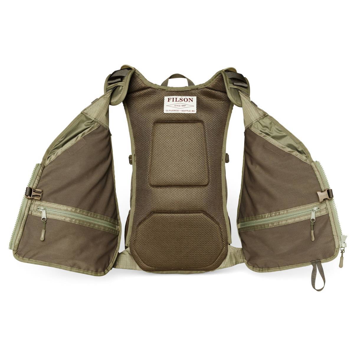 Filson Fishing Guide Vest Vintage Olive OS フィッシング ガイド
