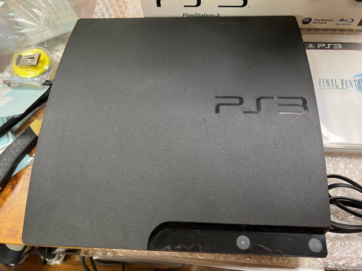 PS3 CECH-3000A 本体 スリム型 チャコールブラック 160Gb コントローラと内箱欠 状態良好 動作確認済 送料無料 同梱可